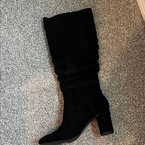 H by Halston Black Over the Knee Boots